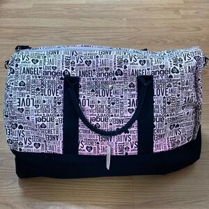 ❤️ Victoria’s Secret Pink and Black Plaid Tote Duffel Bag NWT